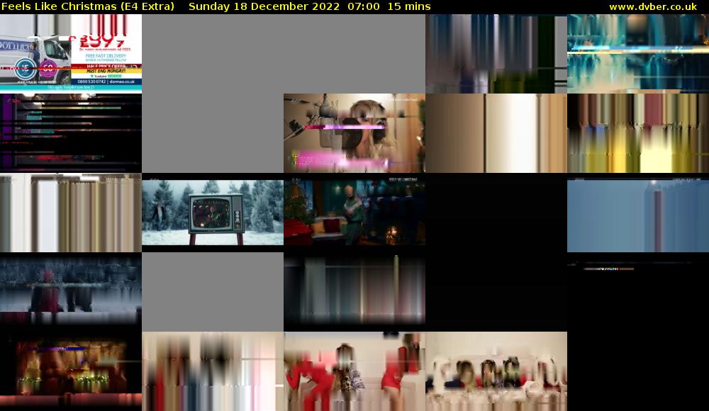 Feels Like Christmas (E4 Extra) Sunday 18 December 2022 07:00 - 07:15