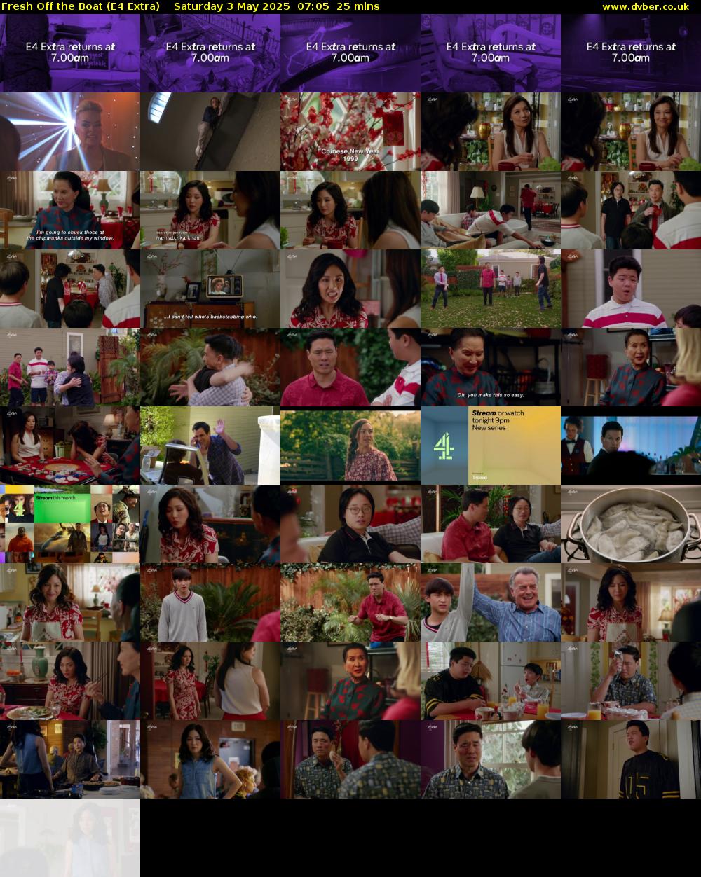 Fresh Off the Boat (E4 Extra) Saturday 3 May 2025 07:05 - 07:30