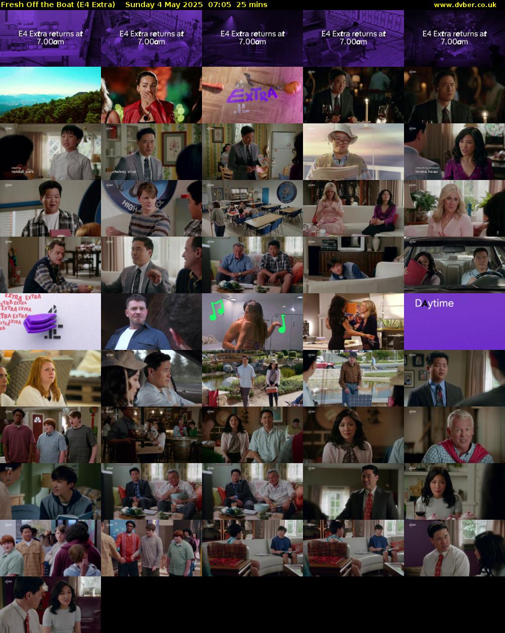 Fresh Off the Boat (E4 Extra) Sunday 4 May 2025 07:05 - 07:30