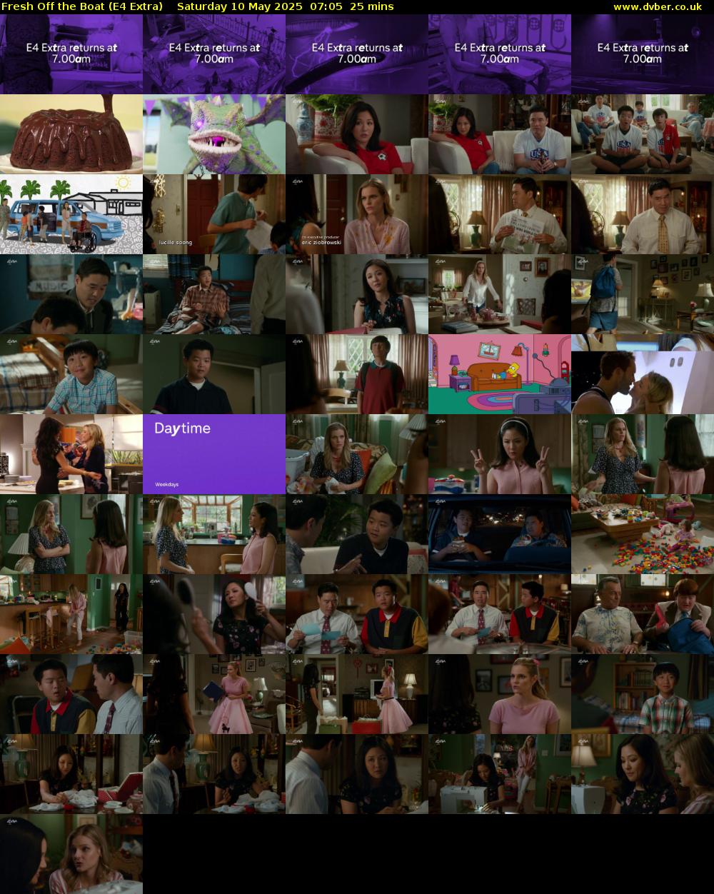 Fresh Off the Boat (E4 Extra) Saturday 10 May 2025 07:05 - 07:30