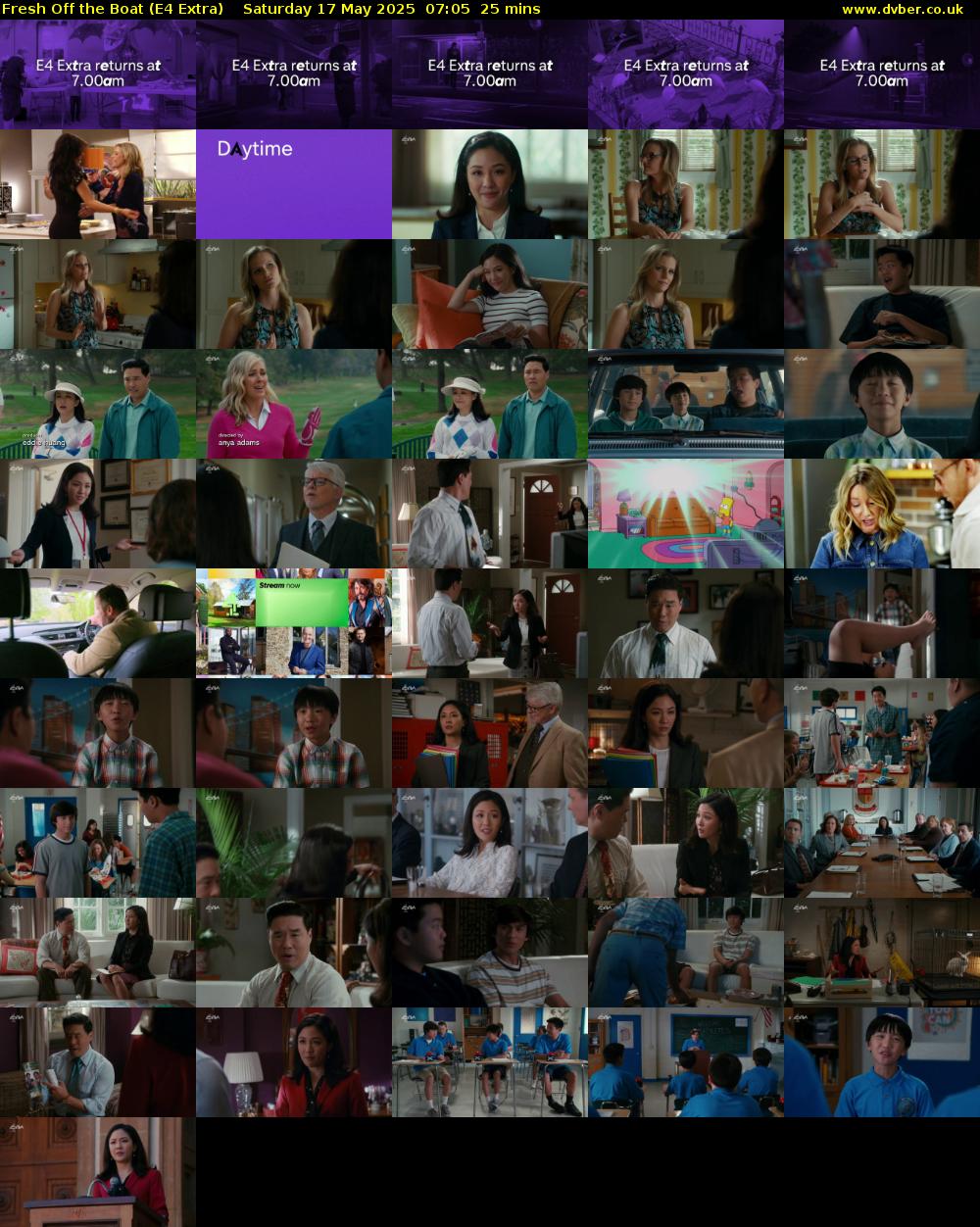 Fresh Off the Boat (E4 Extra) Saturday 17 May 2025 07:05 - 07:30