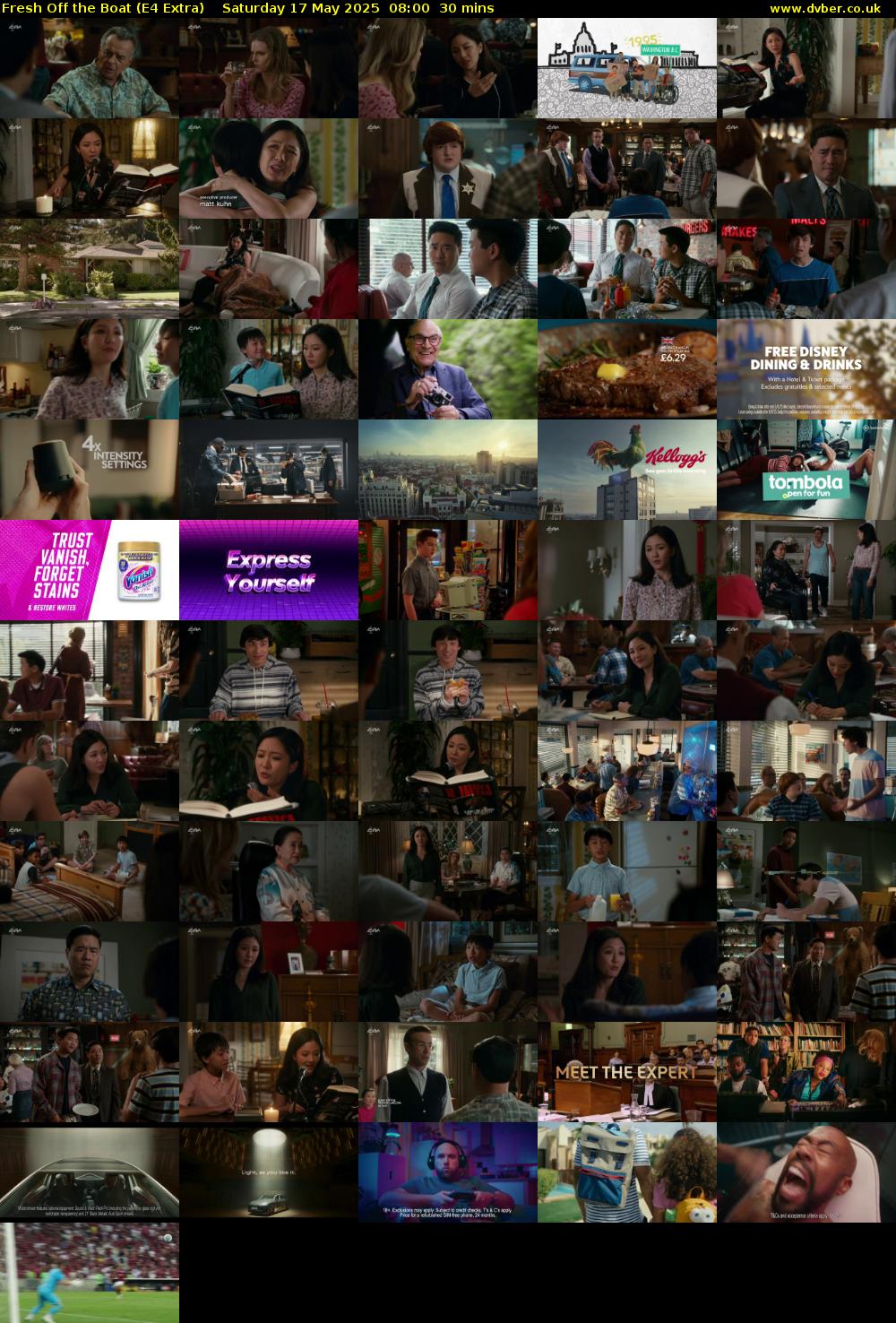 Fresh Off the Boat (E4 Extra) Saturday 17 May 2025 08:00 - 08:30