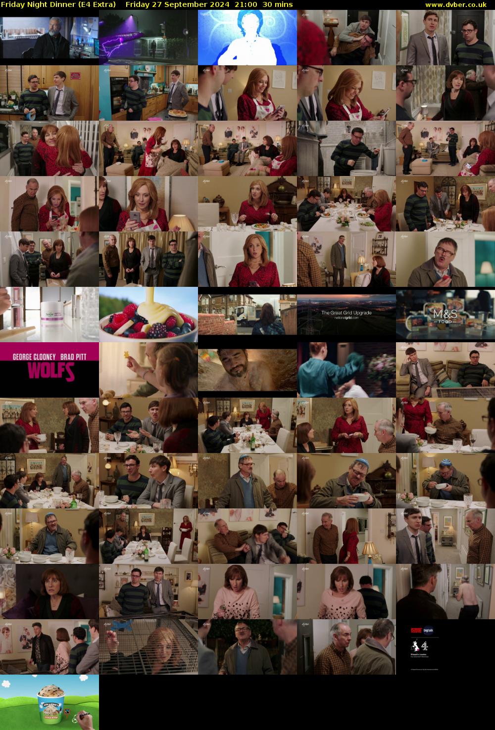 Friday Night Dinner (E4 Extra) Friday 27 September 2024 21:00 - 21:30