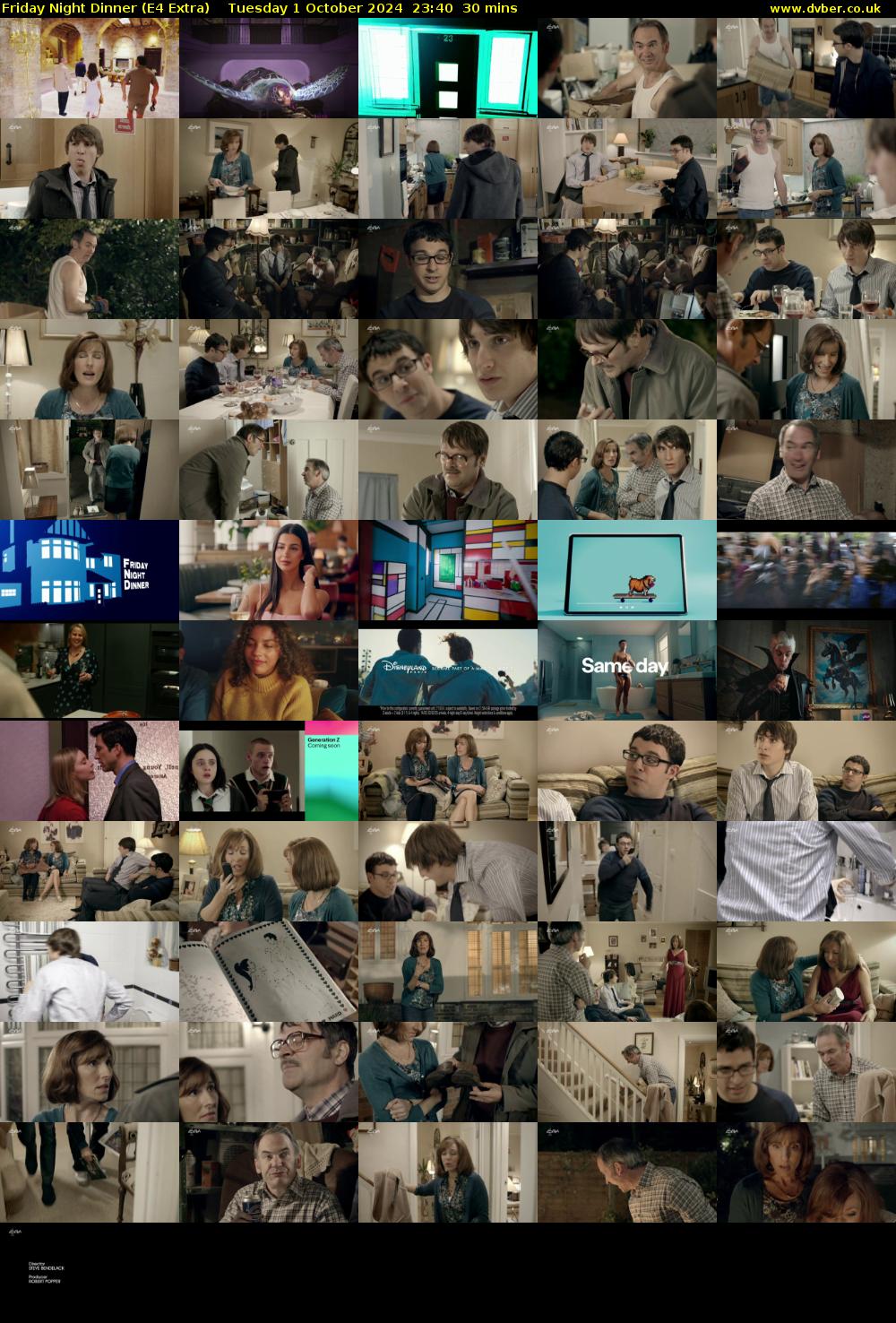 Friday Night Dinner (E4 Extra) Tuesday 1 October 2024 23:40 - 00:10