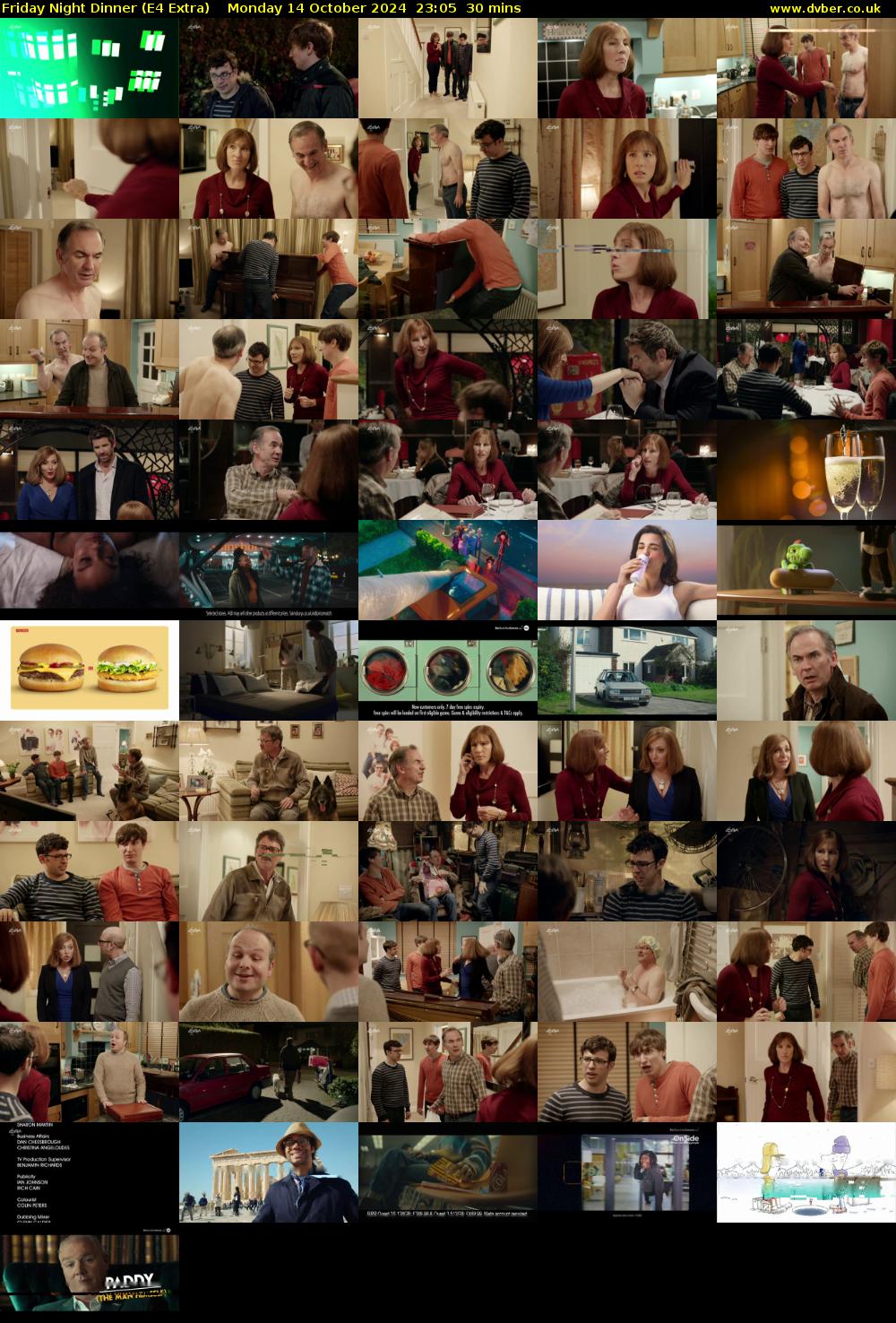 Friday Night Dinner (E4 Extra) Monday 14 October 2024 23:05 - 23:35