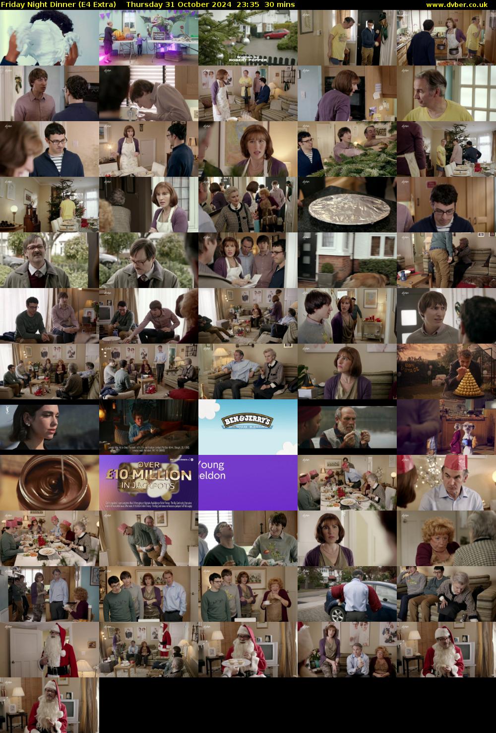 Friday Night Dinner (E4 Extra) Thursday 31 October 2024 23:35 - 00:05