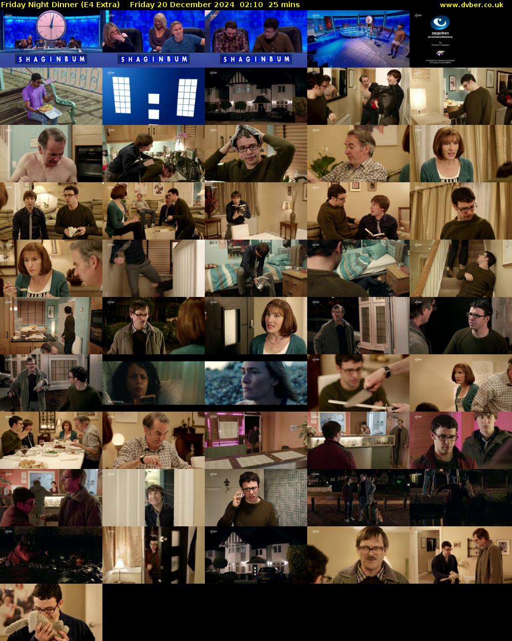 Friday Night Dinner (E4 Extra) Friday 20 December 2024 02:10 - 02:35