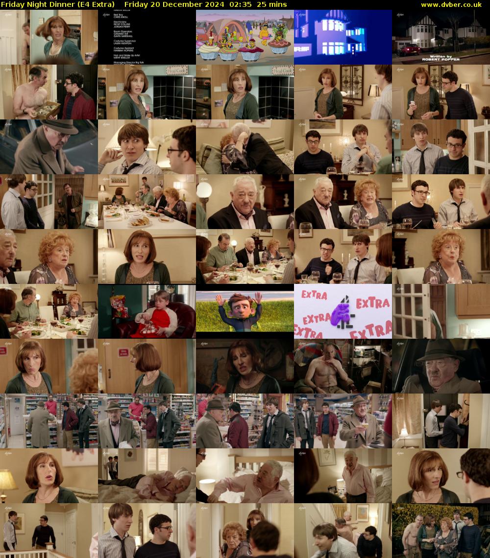 Friday Night Dinner (E4 Extra) Friday 20 December 2024 02:35 - 03:00