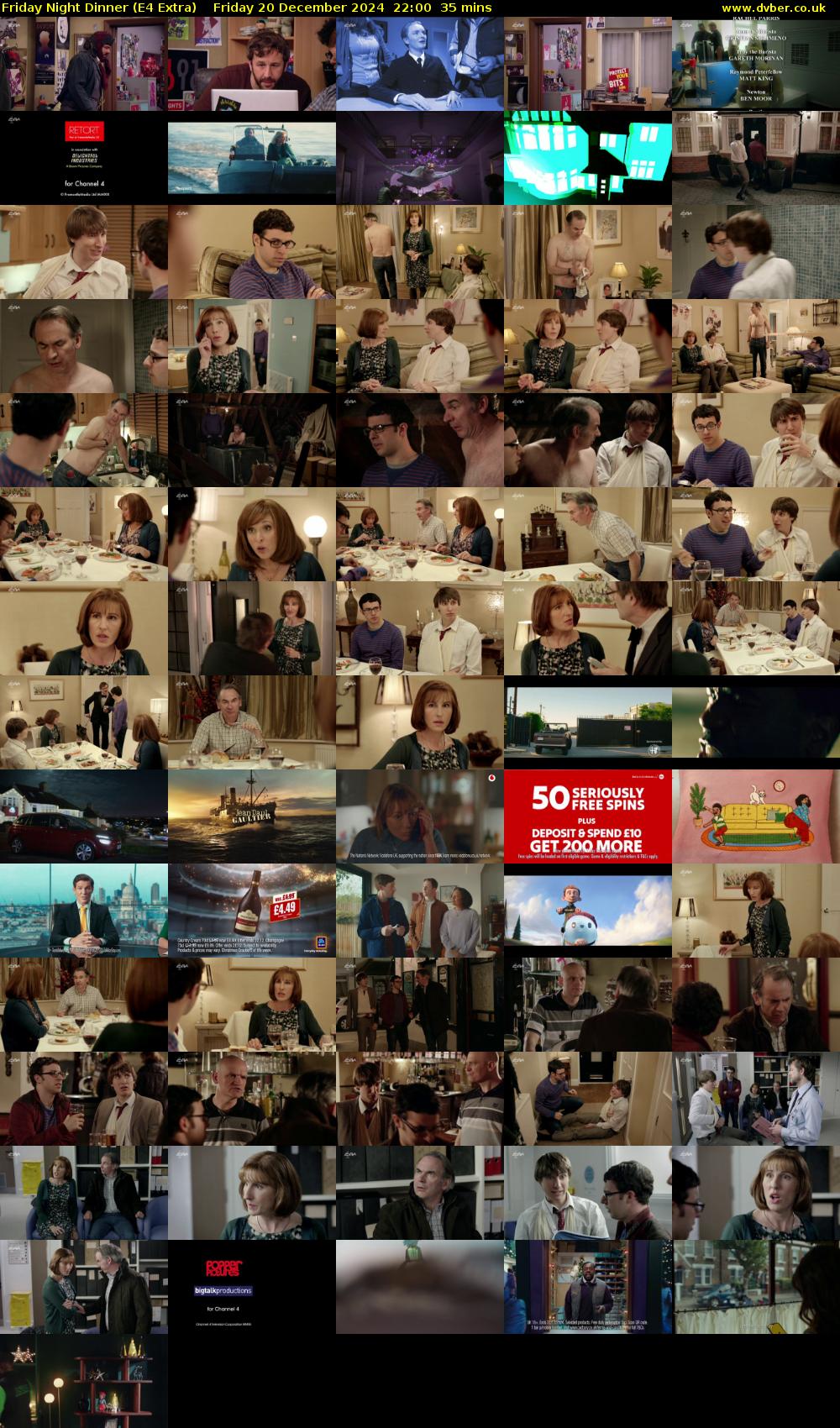Friday Night Dinner (E4 Extra) Friday 20 December 2024 22:00 - 22:35