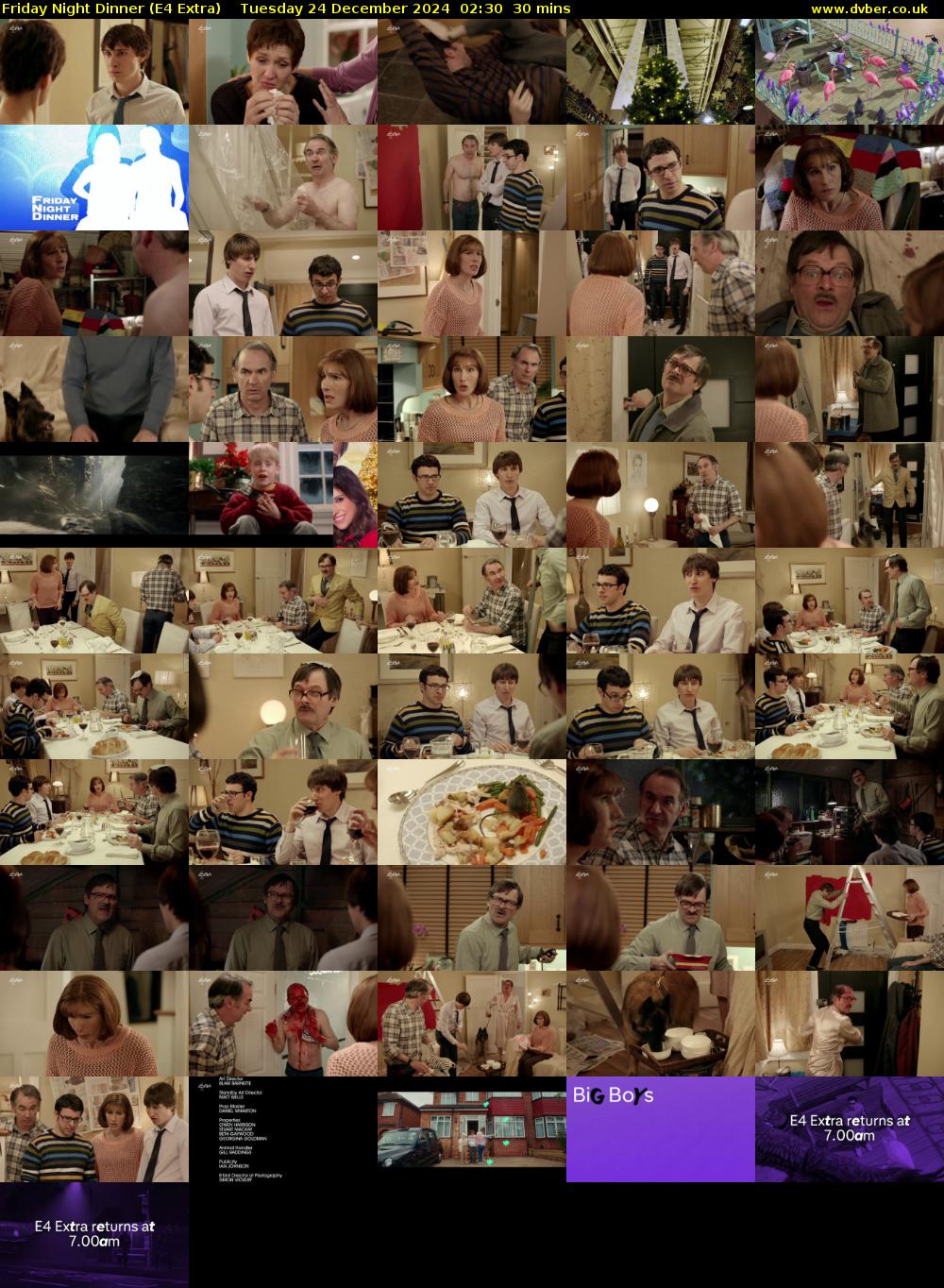 Friday Night Dinner (E4 Extra) Tuesday 24 December 2024 02:30 - 03:00