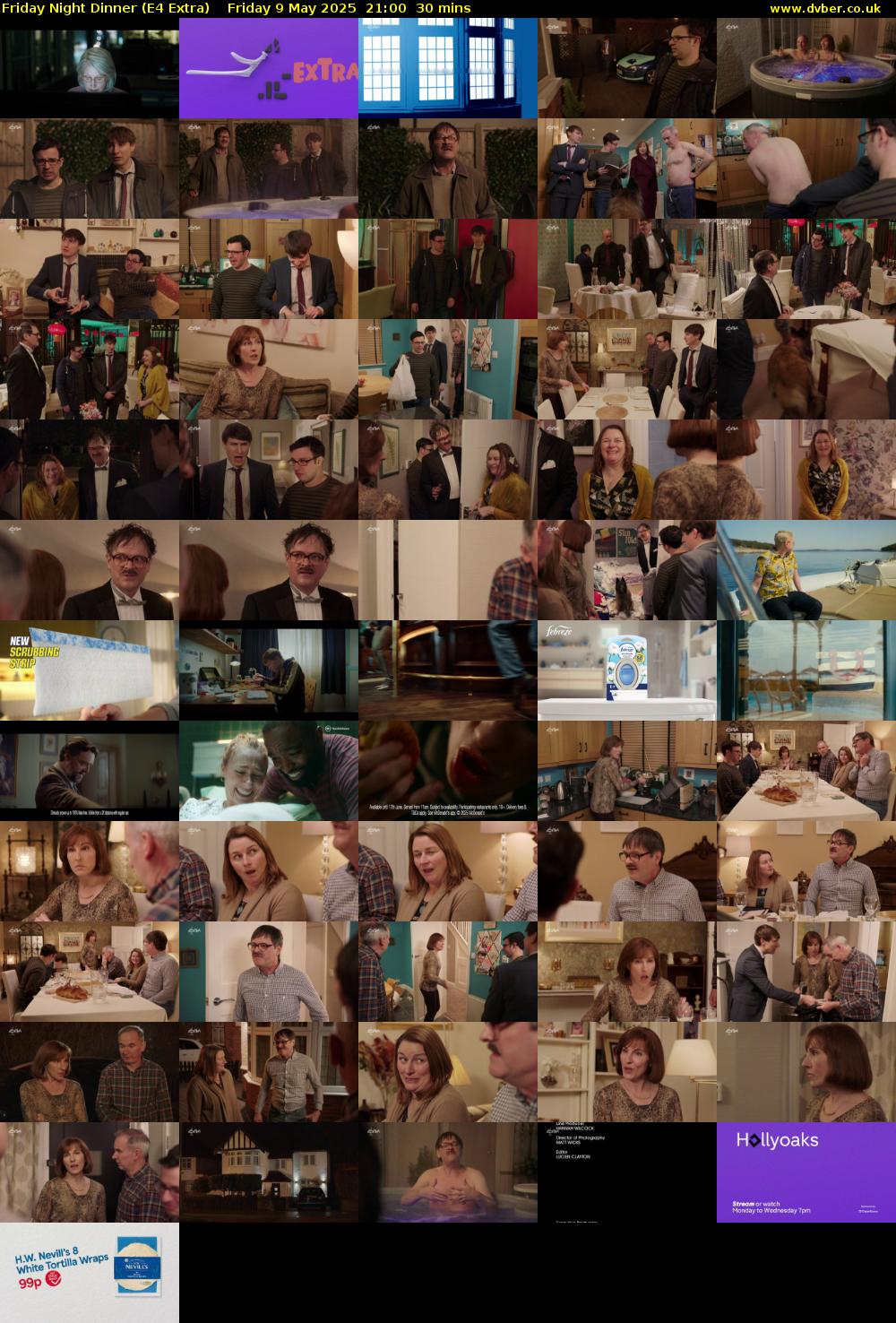 Friday Night Dinner (E4 Extra) Friday 9 May 2025 21:00 - 21:30