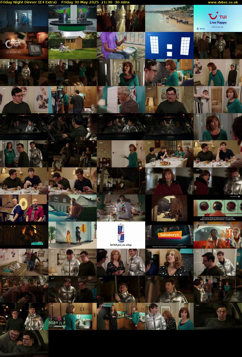 Friday Night Dinner (E4 Extra) Friday 30 May 2025 21:30 - 22:00