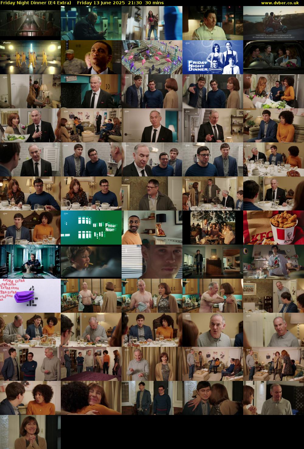 Friday Night Dinner (E4 Extra) Friday 13 June 2025 21:30 - 22:00