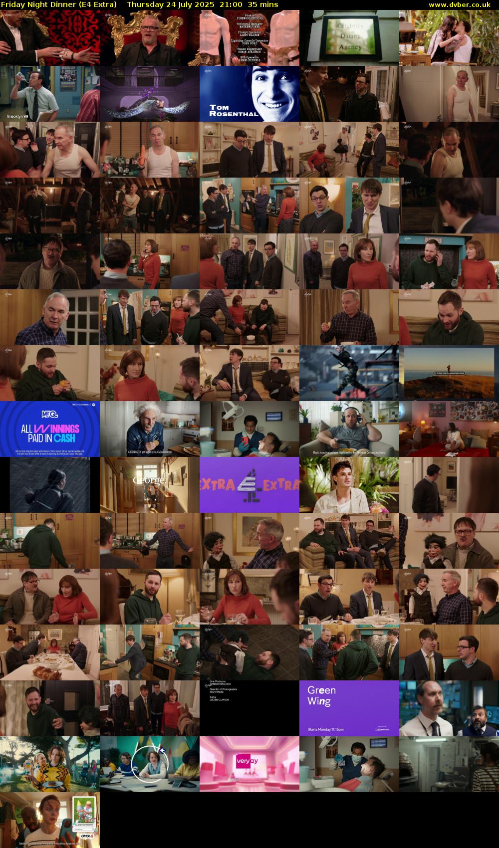 Friday Night Dinner (E4 Extra) Thursday 24 July 2025 21:00 - 21:35
