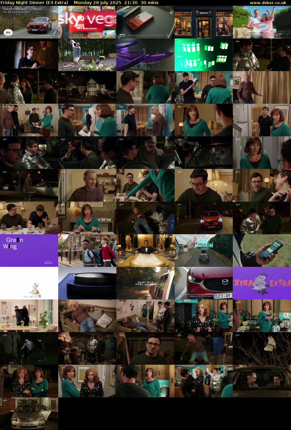 Friday Night Dinner (E4 Extra) Monday 28 July 2025 21:30 - 22:00