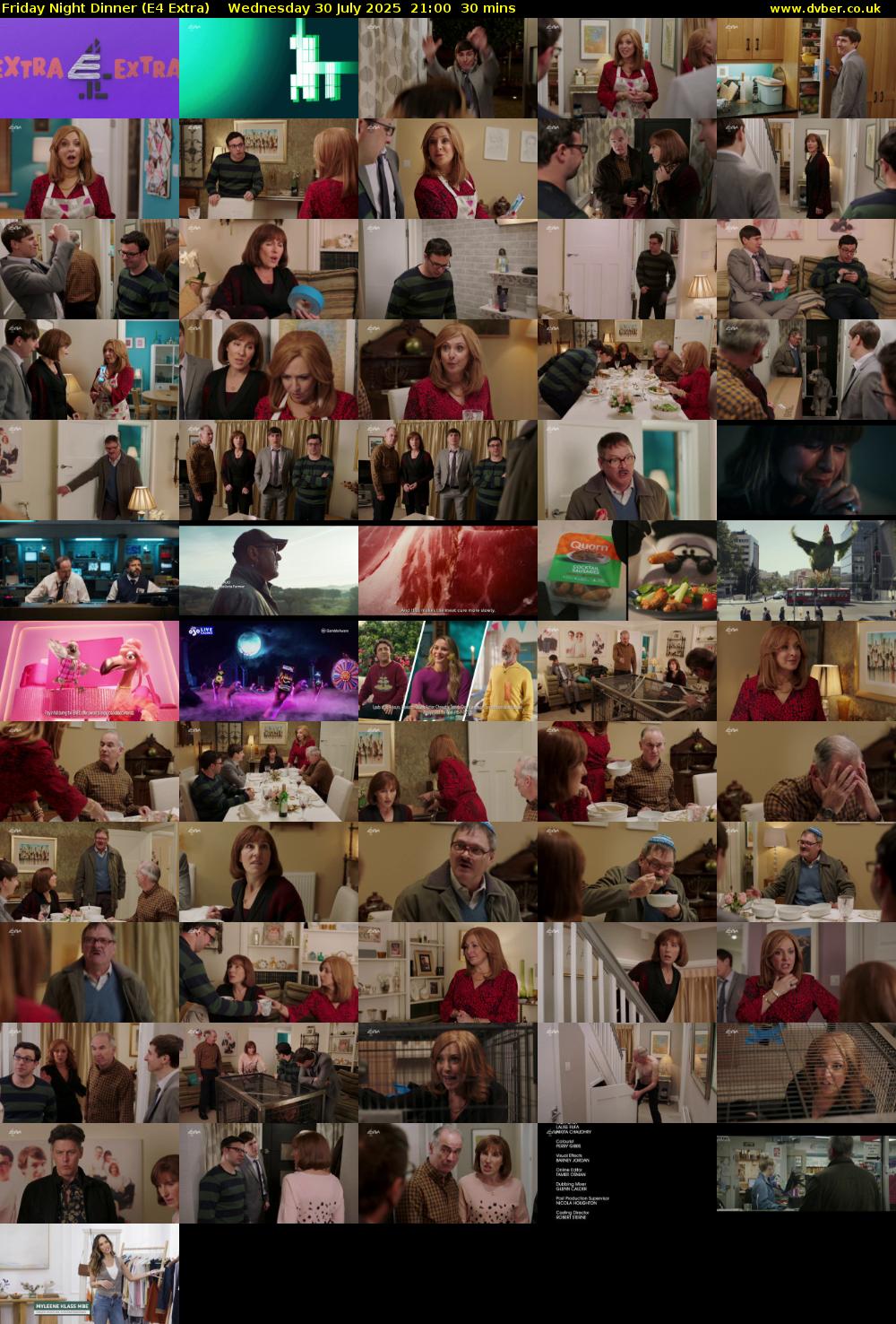 Friday Night Dinner (E4 Extra) Wednesday 30 July 2025 21:00 - 21:30