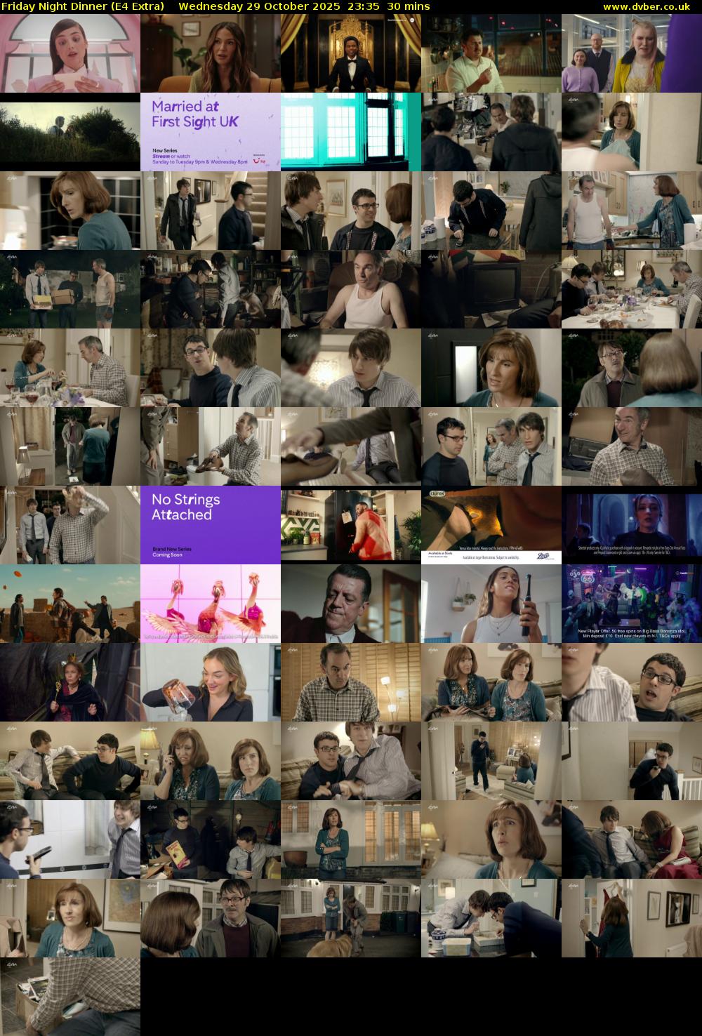 Friday Night Dinner (E4 Extra) Wednesday 29 October 2025 23:35 - 00:05