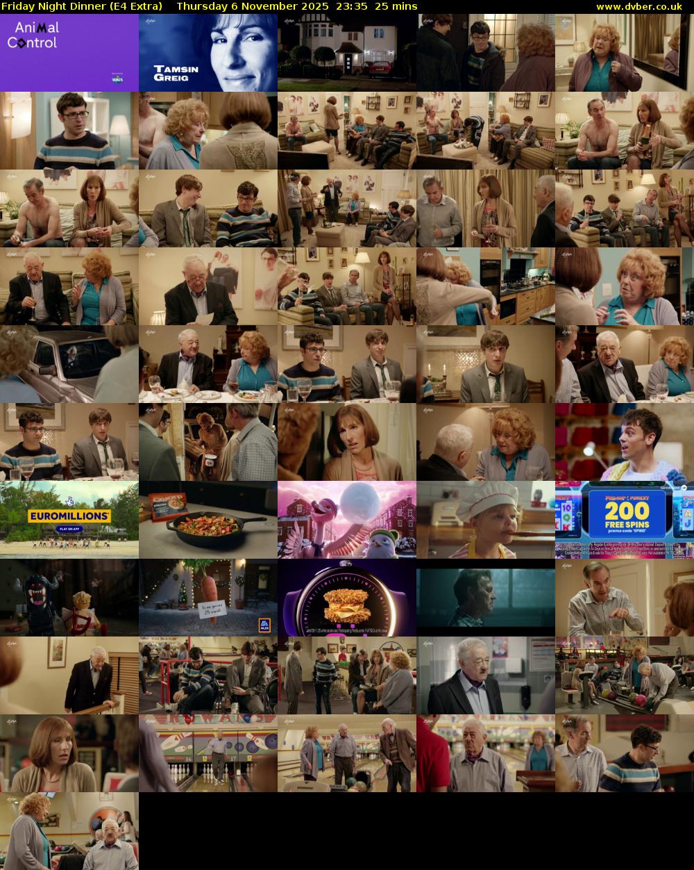 Friday Night Dinner (E4 Extra) Thursday 6 November 2025 23:35 - 00:00