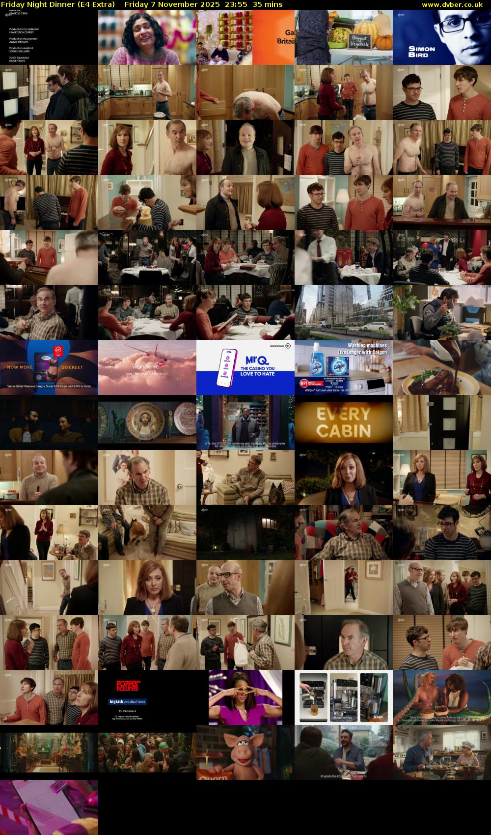 Friday Night Dinner (E4 Extra) Friday 7 November 2025 23:55 - 00:30