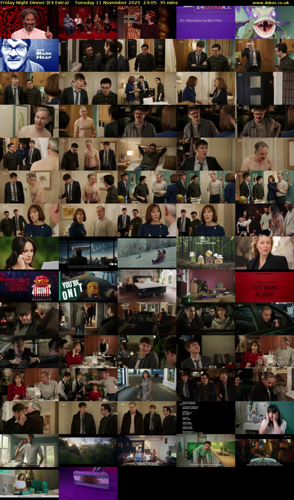 Friday Night Dinner (E4 Extra) Tuesday 11 November 2025 23:05 - 23:40