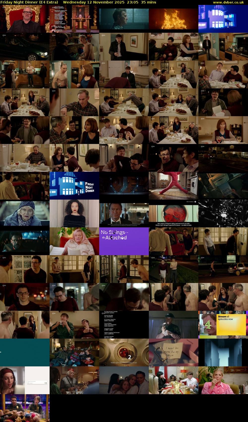 Friday Night Dinner (E4 Extra) Wednesday 12 November 2025 23:05 - 23:40