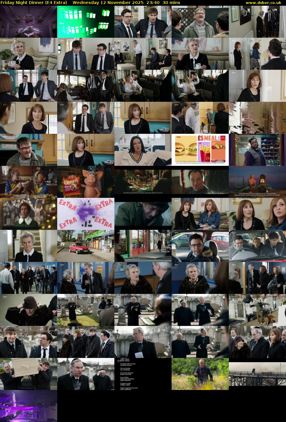 Friday Night Dinner (E4 Extra) Wednesday 12 November 2025 23:40 - 00:10