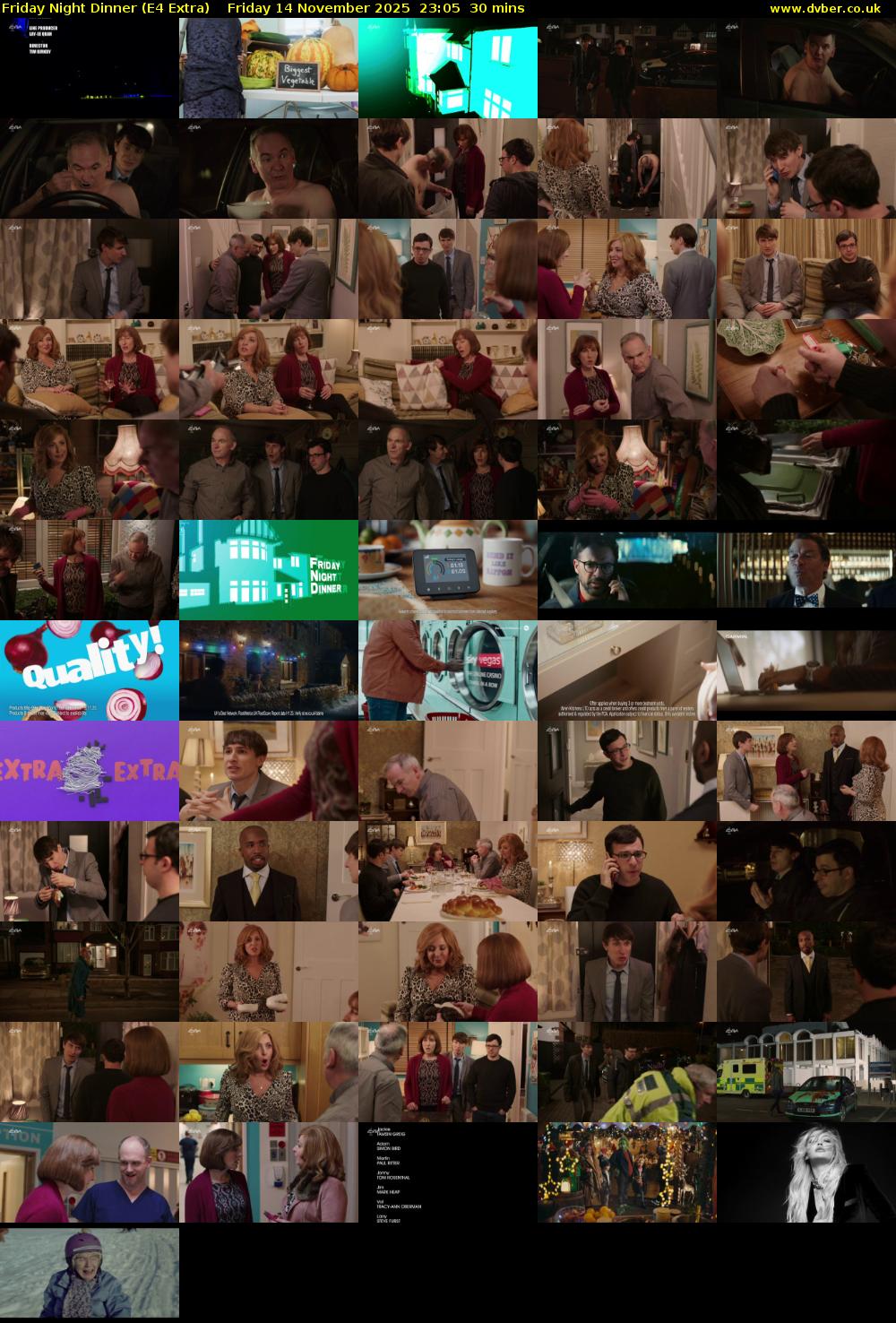 Friday Night Dinner (E4 Extra) Friday 14 November 2025 23:05 - 23:35