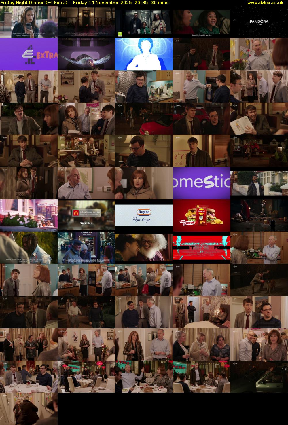 Friday Night Dinner (E4 Extra) Friday 14 November 2025 23:35 - 00:05