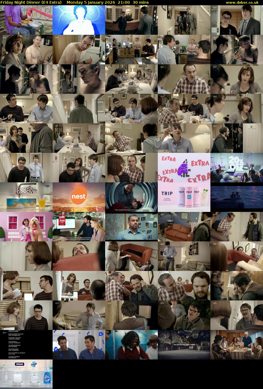 Friday Night Dinner (E4 Extra) Monday 5 January 2026 21:00 - 21:30