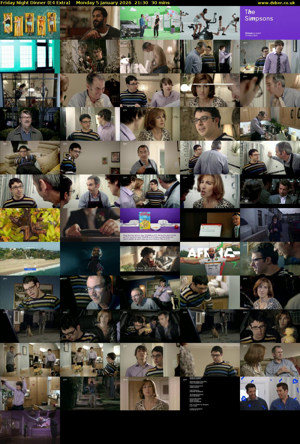 Friday Night Dinner (E4 Extra) Monday 5 January 2026 21:30 - 22:00