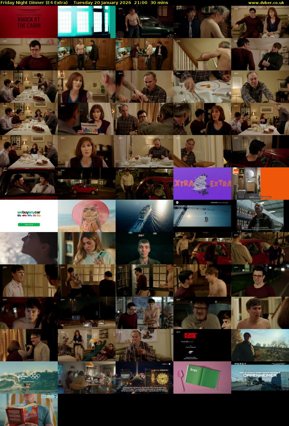 Friday Night Dinner (E4 Extra) Tuesday 20 January 2026 21:00 - 21:30