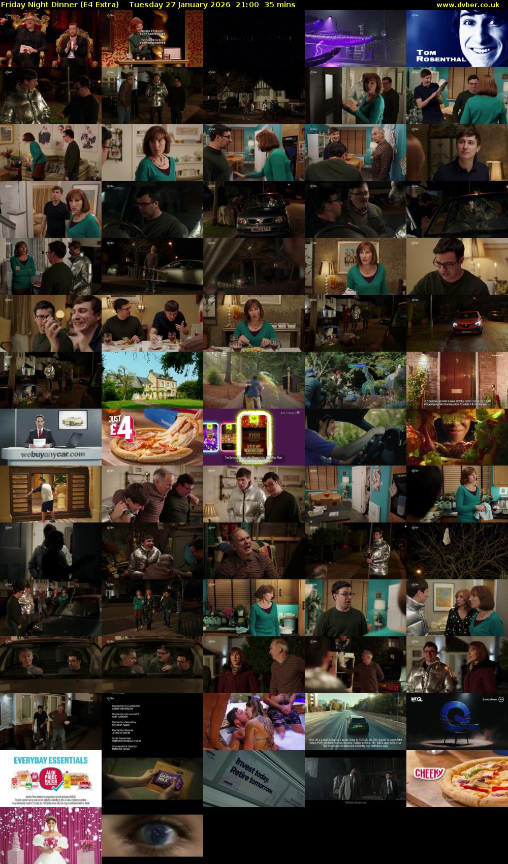 Friday Night Dinner (E4 Extra) Tuesday 27 January 2026 21:00 - 21:35