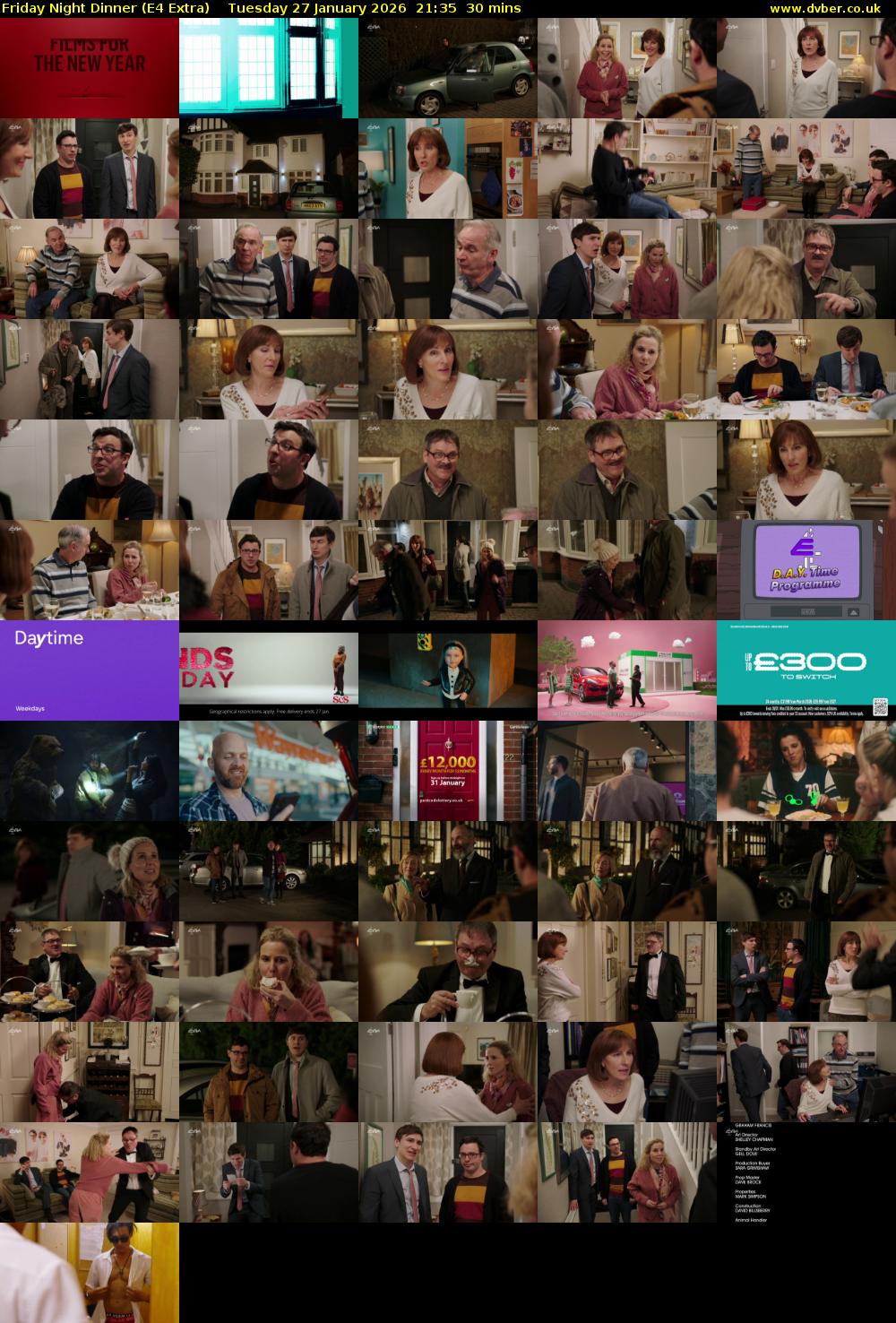 Friday Night Dinner (E4 Extra) Tuesday 27 January 2026 21:35 - 22:05