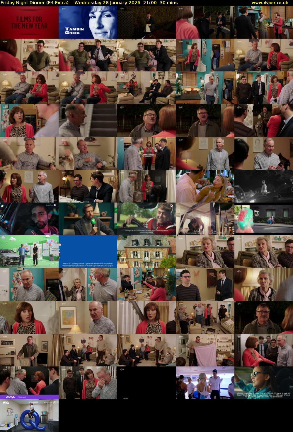 Friday Night Dinner (E4 Extra) Wednesday 28 January 2026 21:00 - 21:30