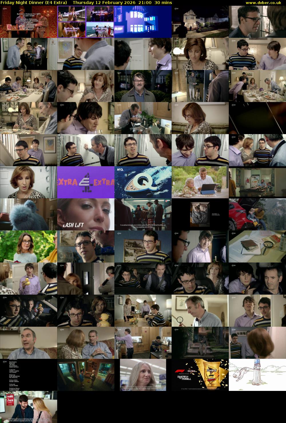 Friday Night Dinner (E4 Extra) Thursday 12 February 2026 21:00 - 21:30