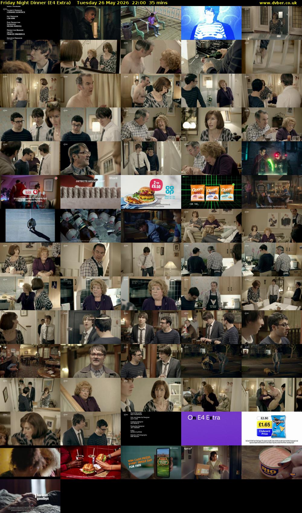 Friday Night Dinner (E4 Extra) Tuesday 26 May 2026 22:00 - 22:35