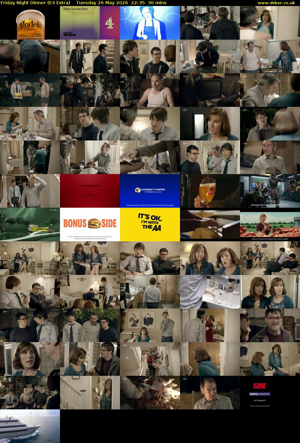 Friday Night Dinner (E4 Extra) Tuesday 26 May 2026 22:35 - 23:05