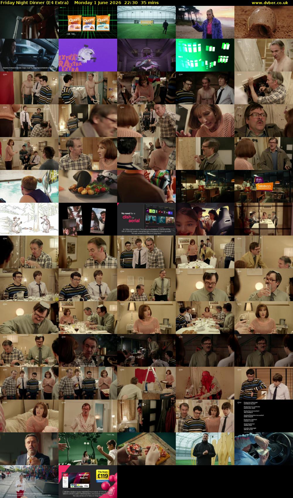 Friday Night Dinner (E4 Extra) Monday 1 June 2026 22:30 - 23:05