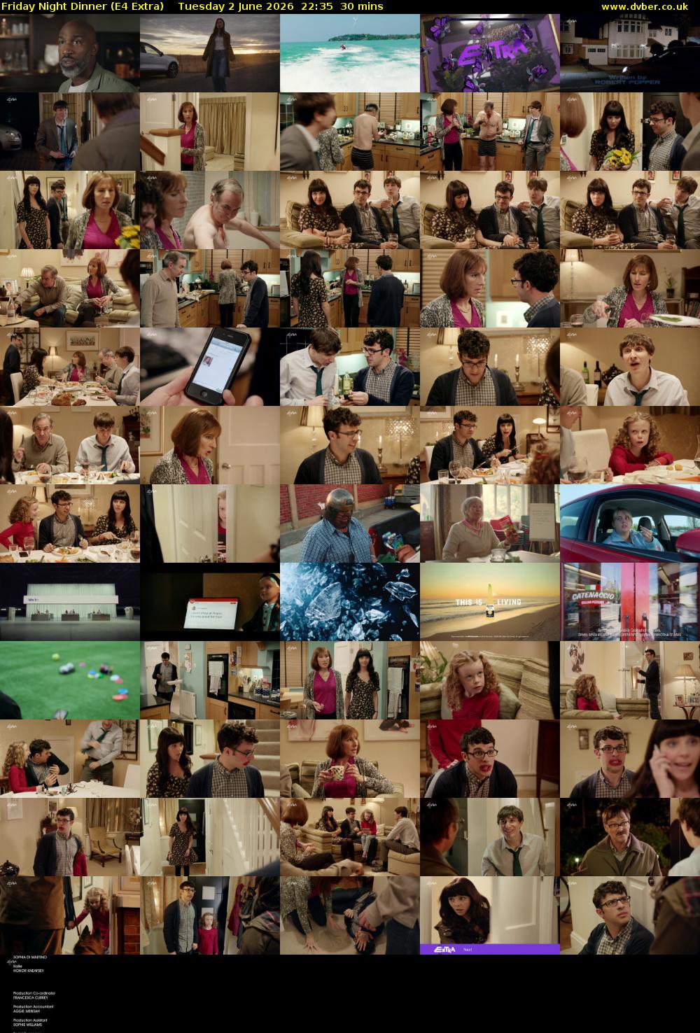 Friday Night Dinner (E4 Extra) Tuesday 2 June 2026 22:35 - 23:05