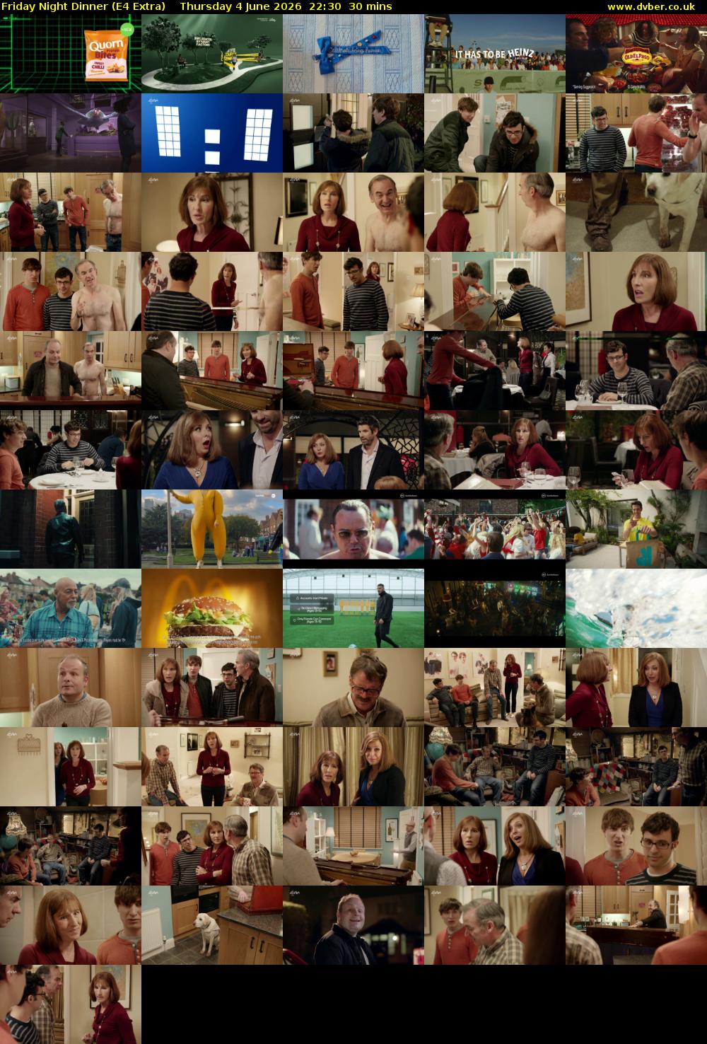Friday Night Dinner (E4 Extra) Thursday 4 June 2026 22:30 - 23:00