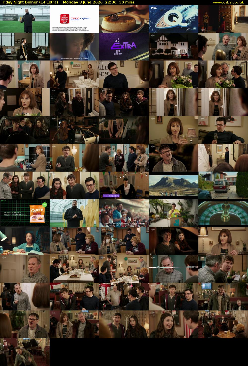 Friday Night Dinner (E4 Extra) Monday 8 June 2026 22:30 - 23:00