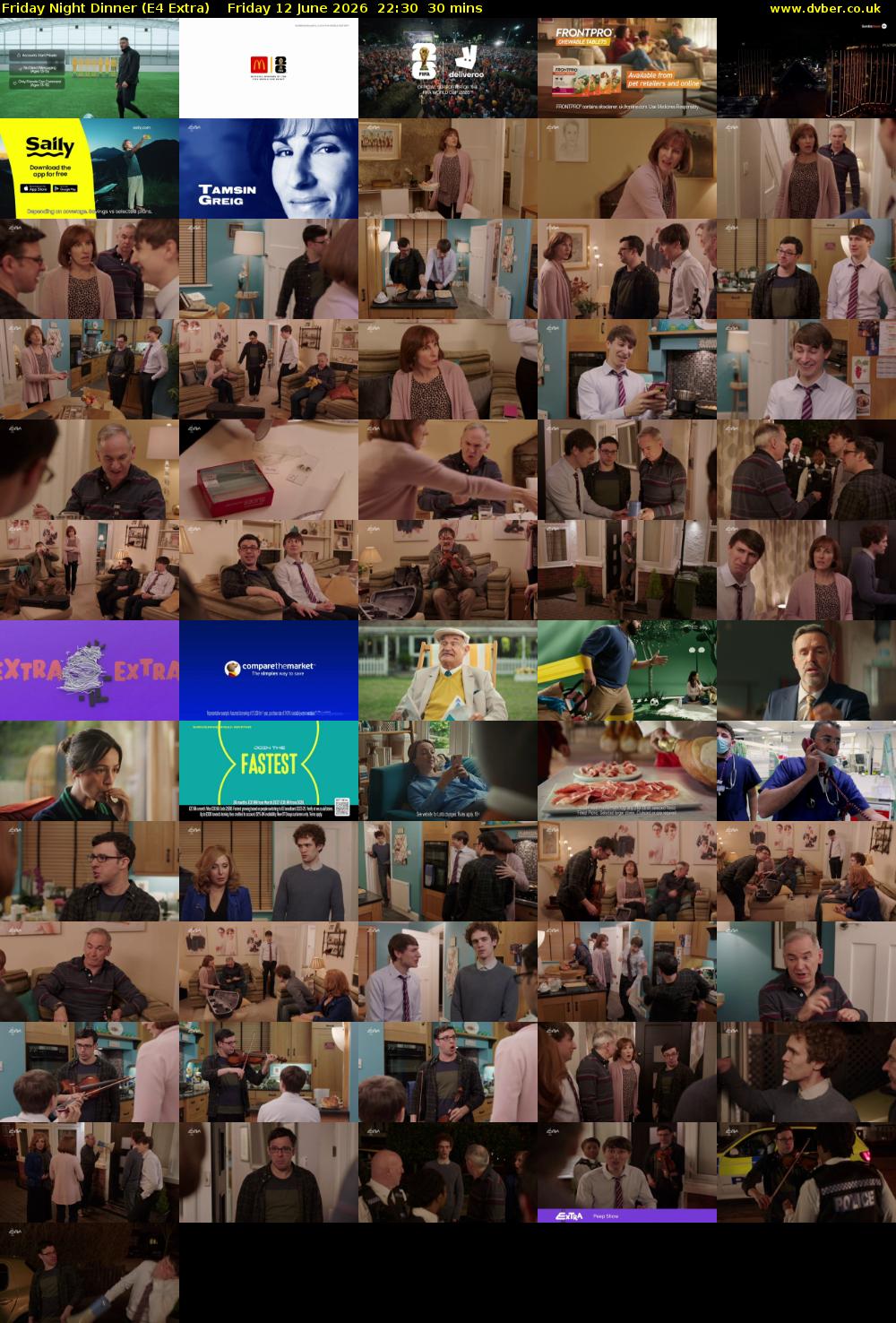 Friday Night Dinner (E4 Extra) Friday 12 June 2026 22:30 - 23:00