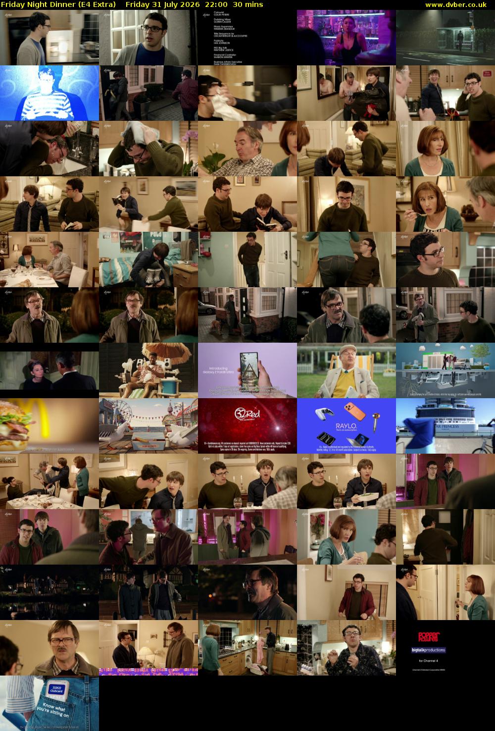 Friday Night Dinner (E4 Extra) Friday 31 July 2026 22:00 - 22:30