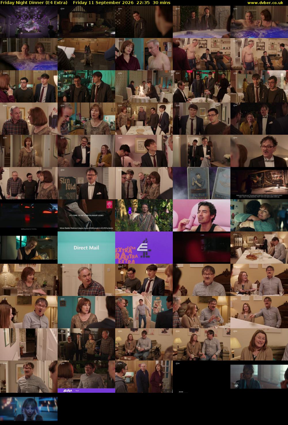 Friday Night Dinner (E4 Extra) Friday 11 September 2026 22:35 - 23:05