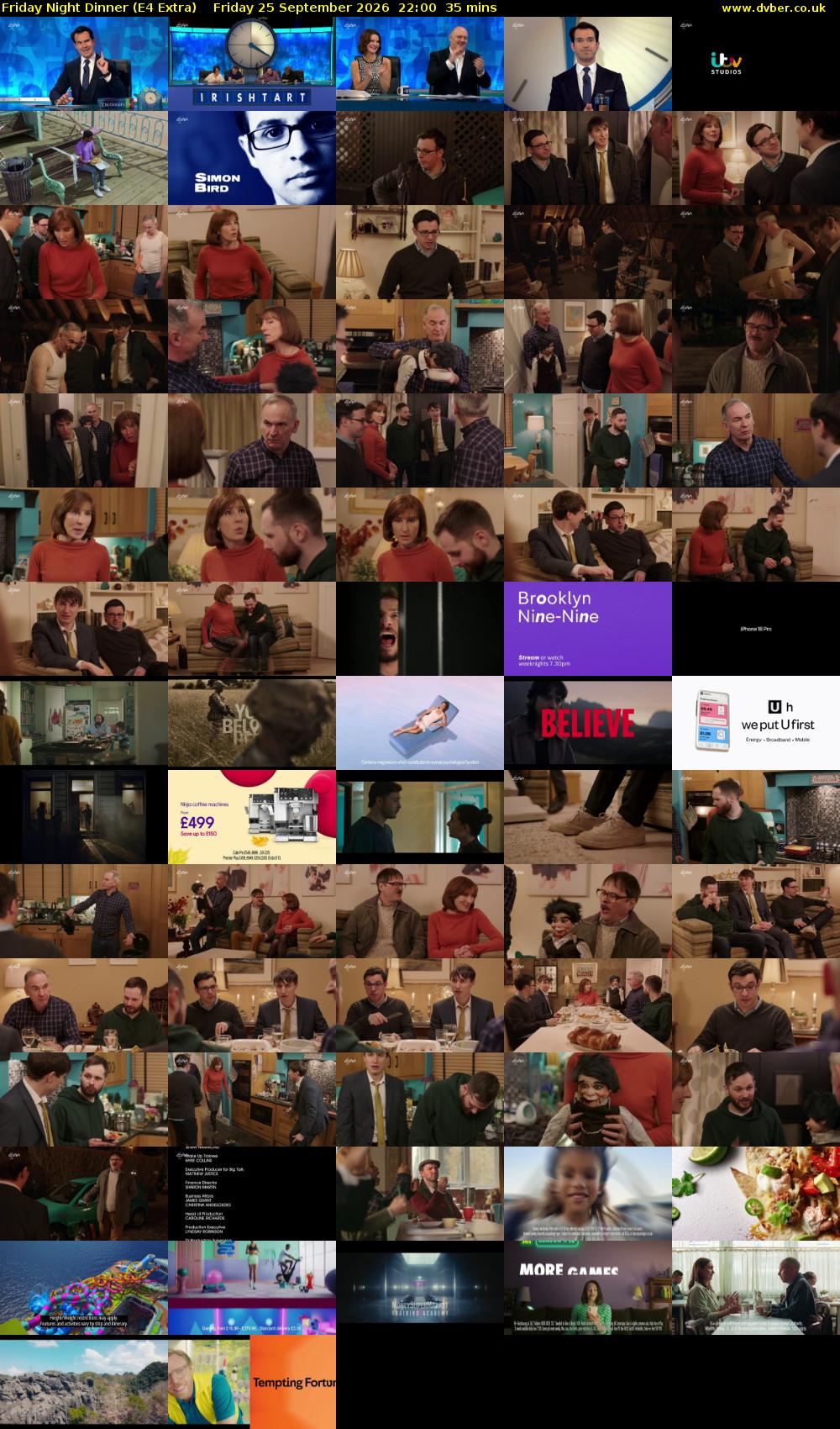 Friday Night Dinner (E4 Extra) Friday 25 September 2026 22:00 - 22:35