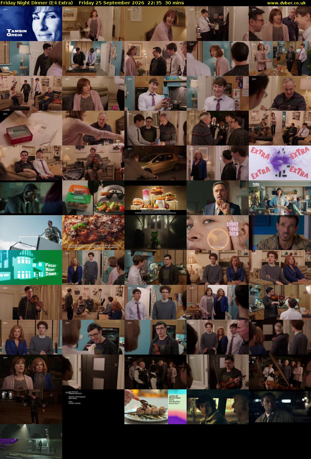 Friday Night Dinner (E4 Extra) Friday 25 September 2026 22:35 - 23:05