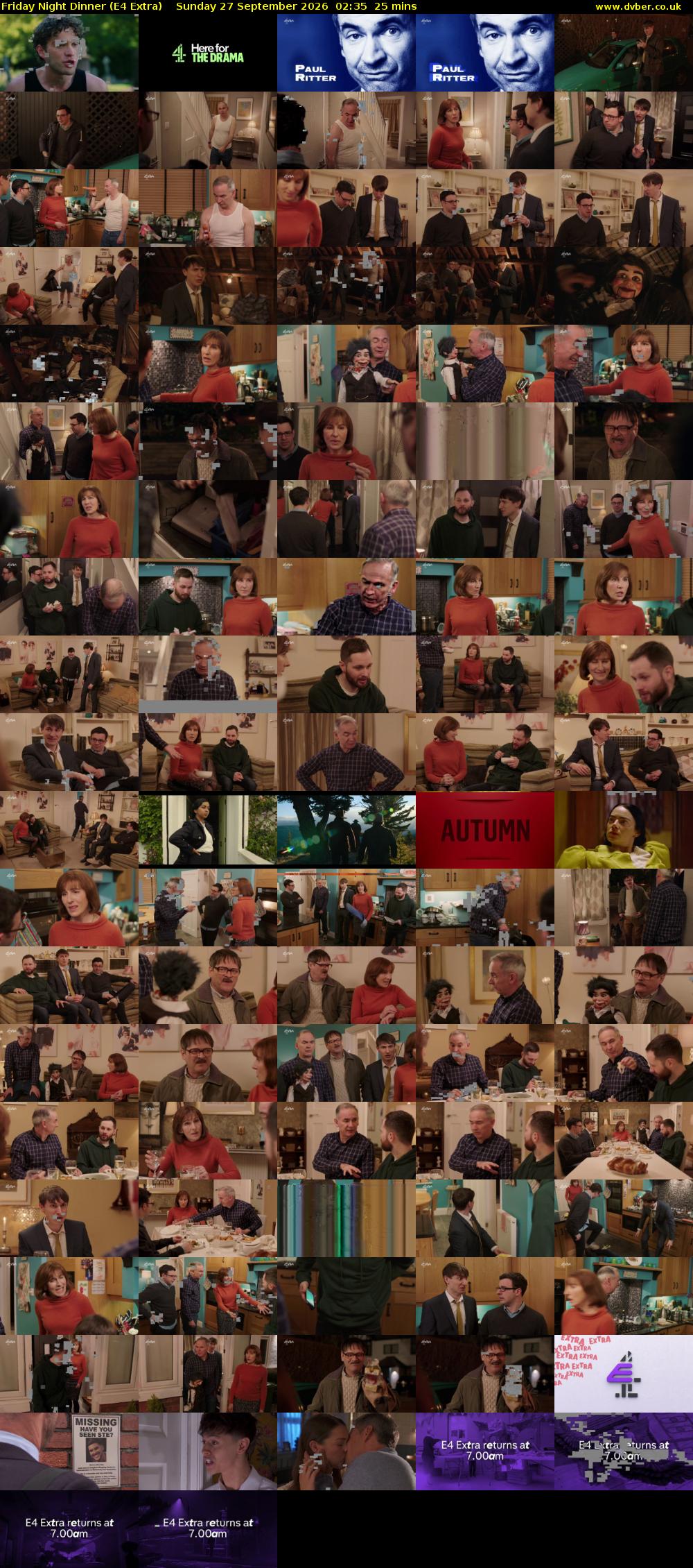Friday Night Dinner (E4 Extra) Sunday 27 September 2026 02:35 - 03:00