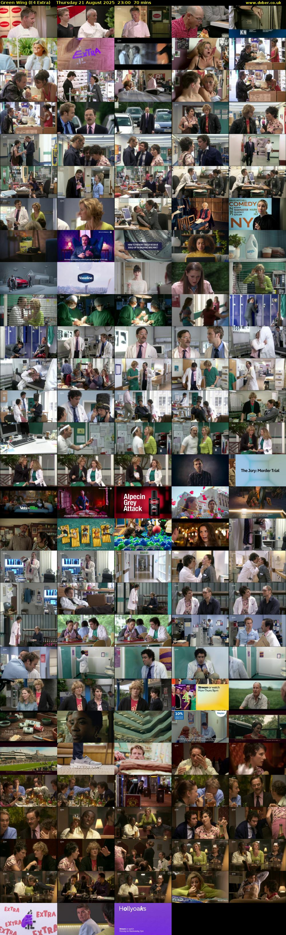 Green Wing (E4 Extra) Thursday 21 August 2025 23:00 - 00:10