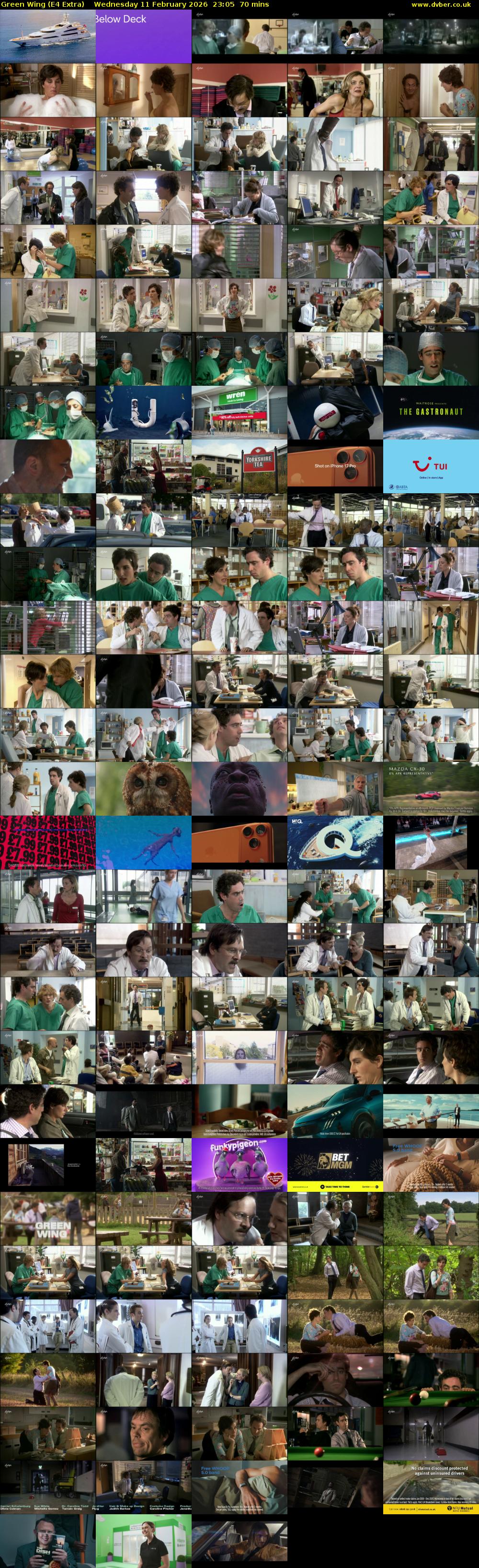 Green Wing (E4 Extra) Wednesday 11 February 2026 23:05 - 00:15
