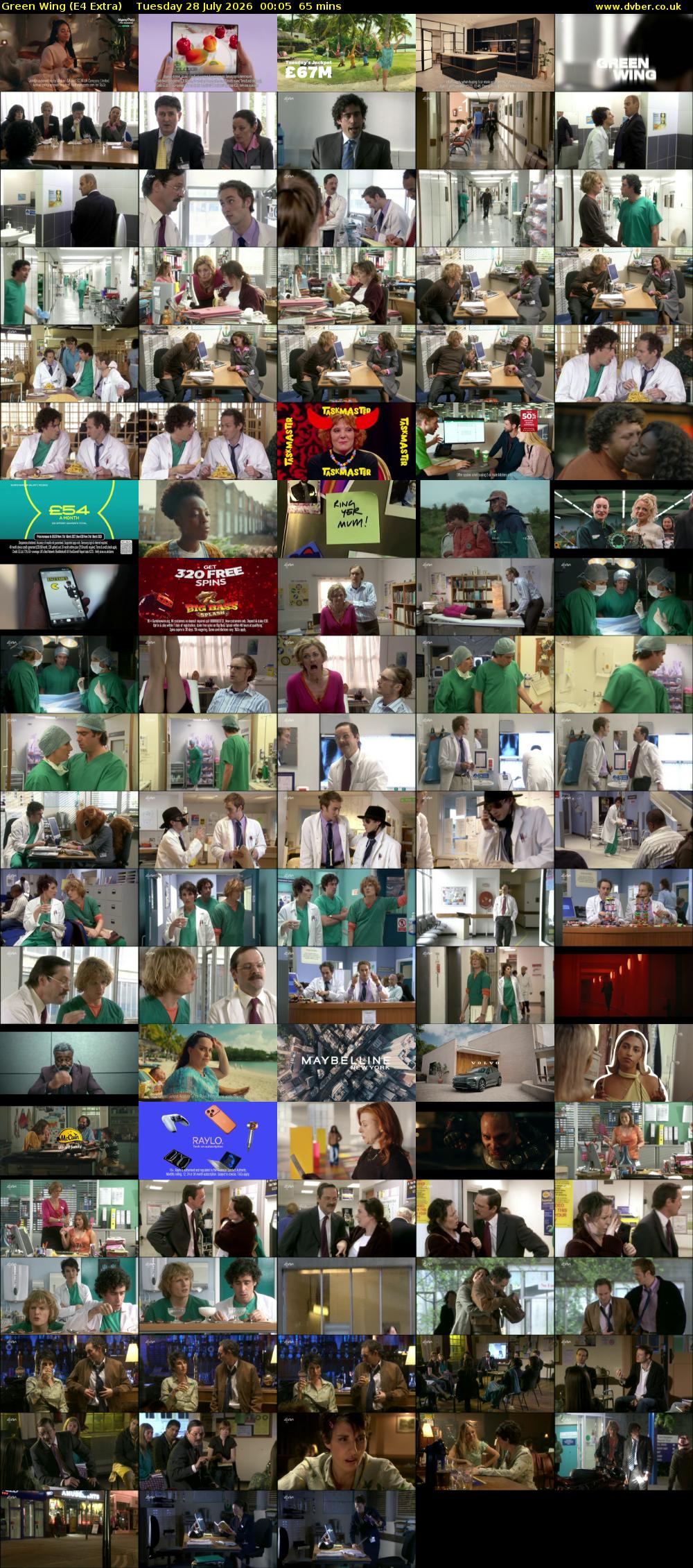 Green Wing (E4 Extra) Tuesday 28 July 2026 00:05 - 01:10